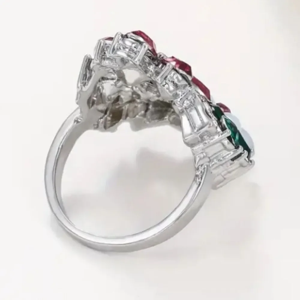 Bohemian floral ring sz 6